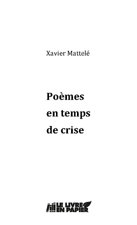 Illustration pour un livre publié : Poèmes en temps de crise