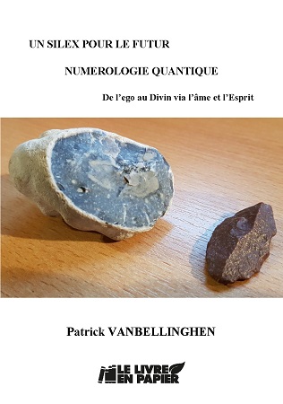 Illustration pour un livre publié : Un silex pour le futur ; numérologie quantique ; de l'ego au Divin via l'âme et l' Esprit