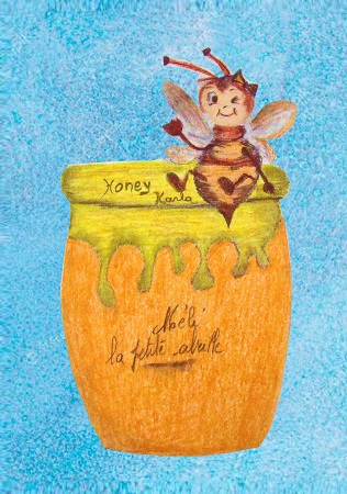 Illustration pour un livre publié : Méli la petite abeille