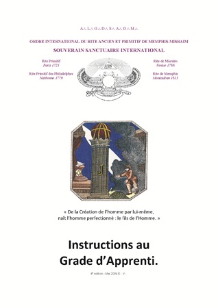 Illustration pour un livre publié : Instructions au grade d'apprenti