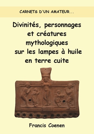 Illustration pour un livre publié : Divinités, personnages  et créatures  mythologiques  sur les lampes à huile en terre cuite