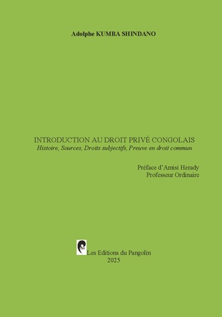 Illustration pour un livre publié : Introduction au droit privé congolais