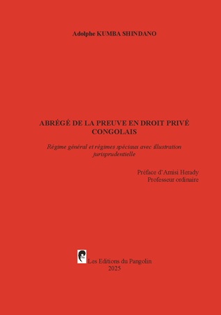 Illustration pour un livre publié : Abrégé de la preuve en droit privé congolais