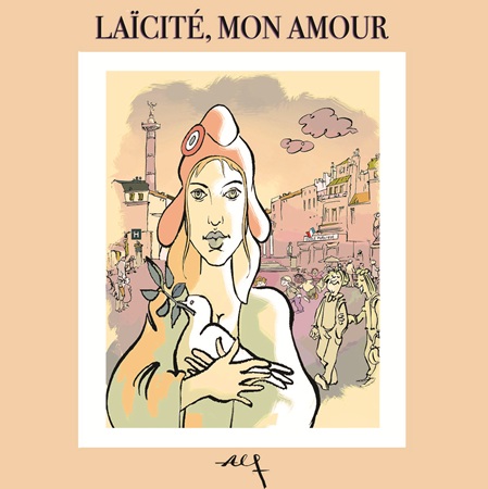 Illustration pour un livre publié : Laïcité, mon amour