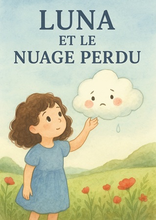 Illustration pour un livre publié : Luna et le nuage perdu