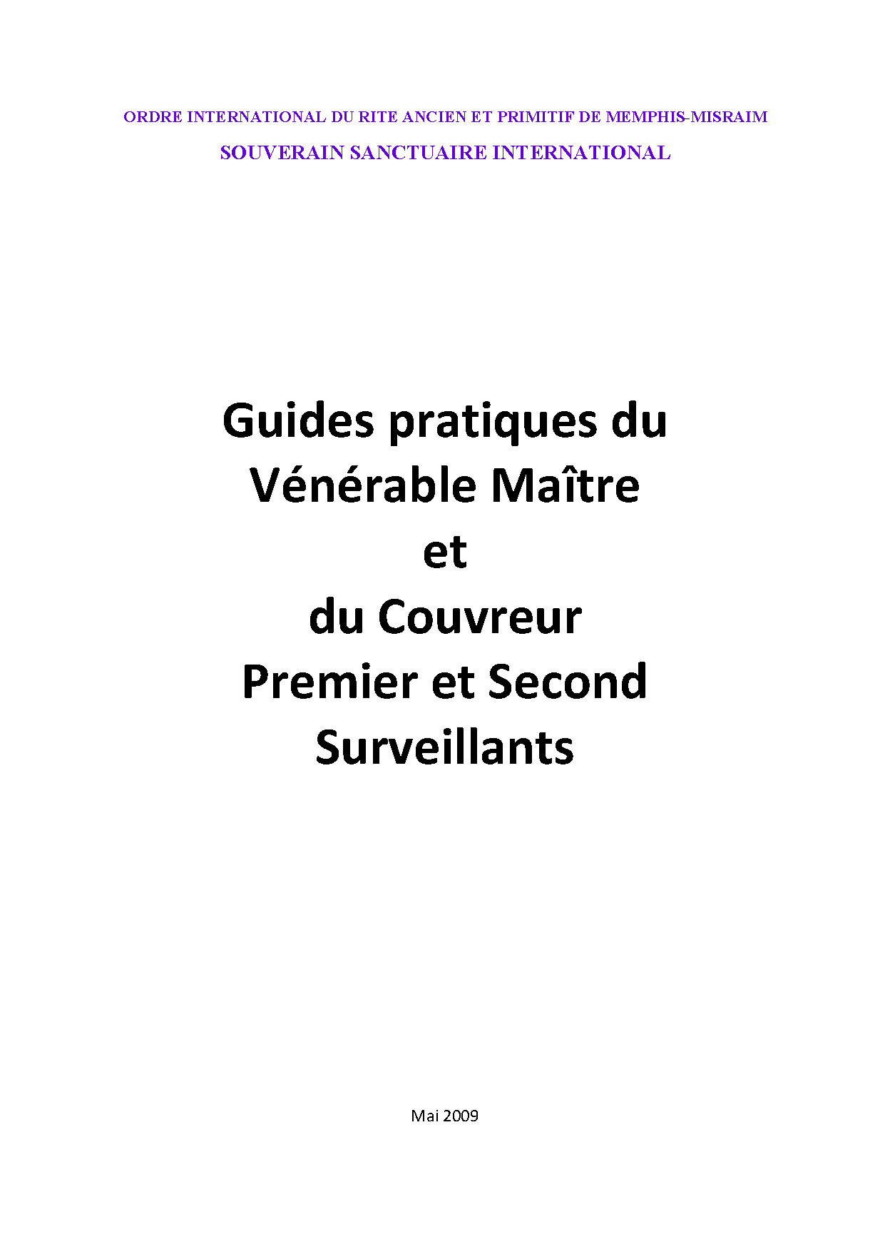 Illustration pour un livre publié : GUIDES PRATIQUES VENERABLE - COUVREUR - SURVEILLANTS