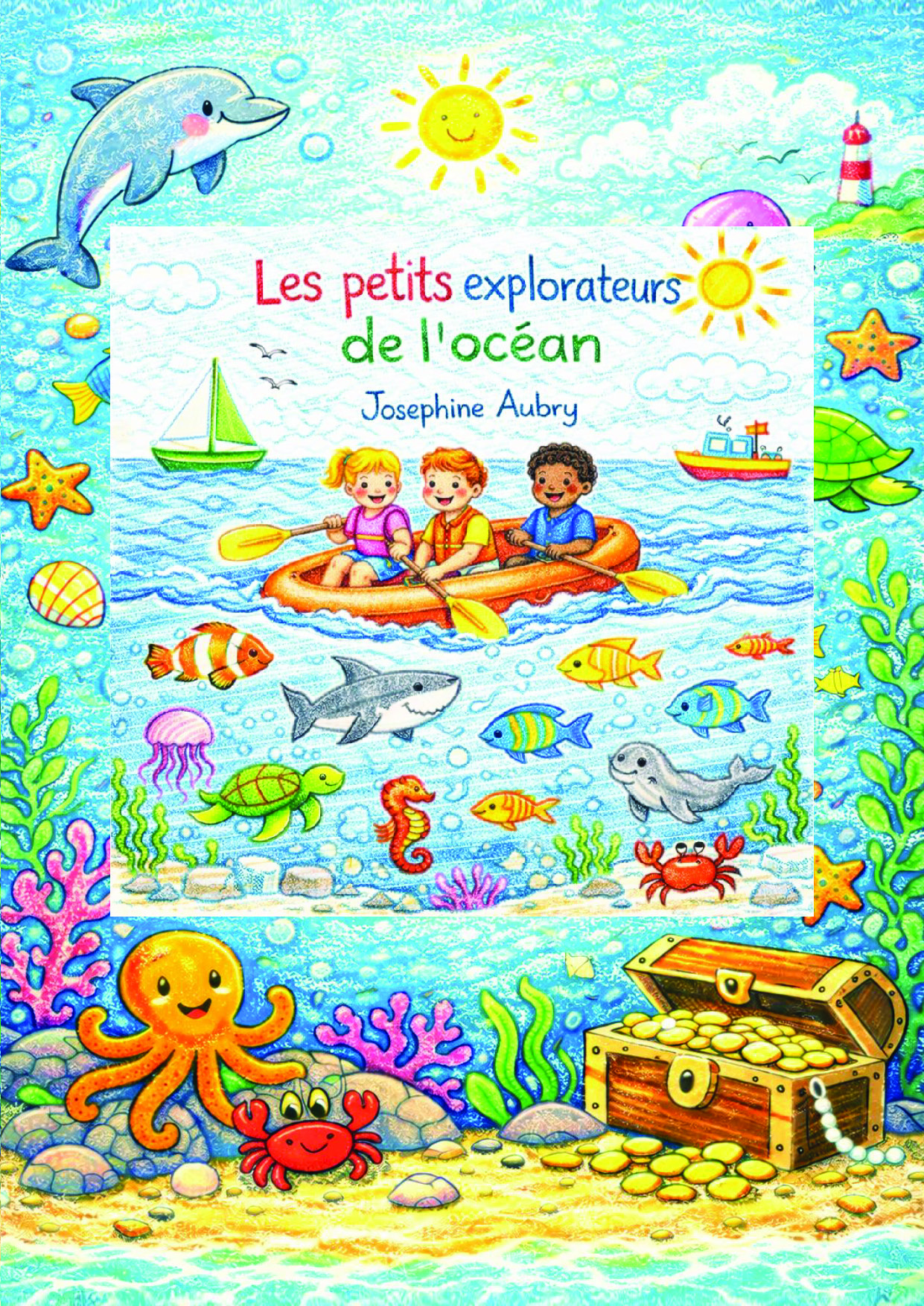 Illustration pour un livre publié : Les petits explorateurs de l'océan