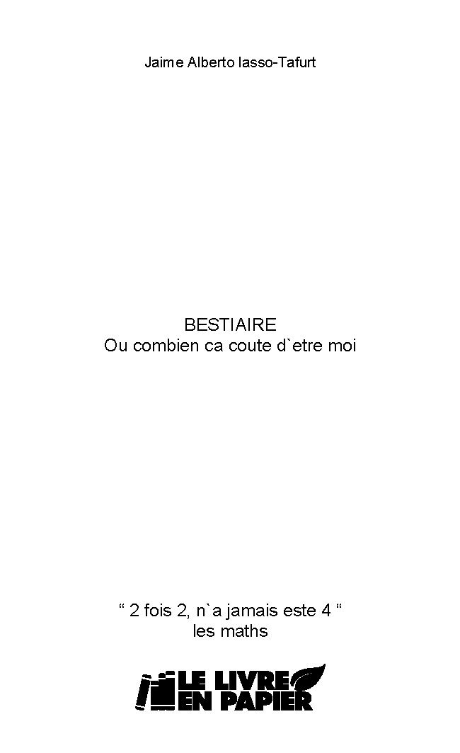 Illustration pour un livre publié : Bestiaire