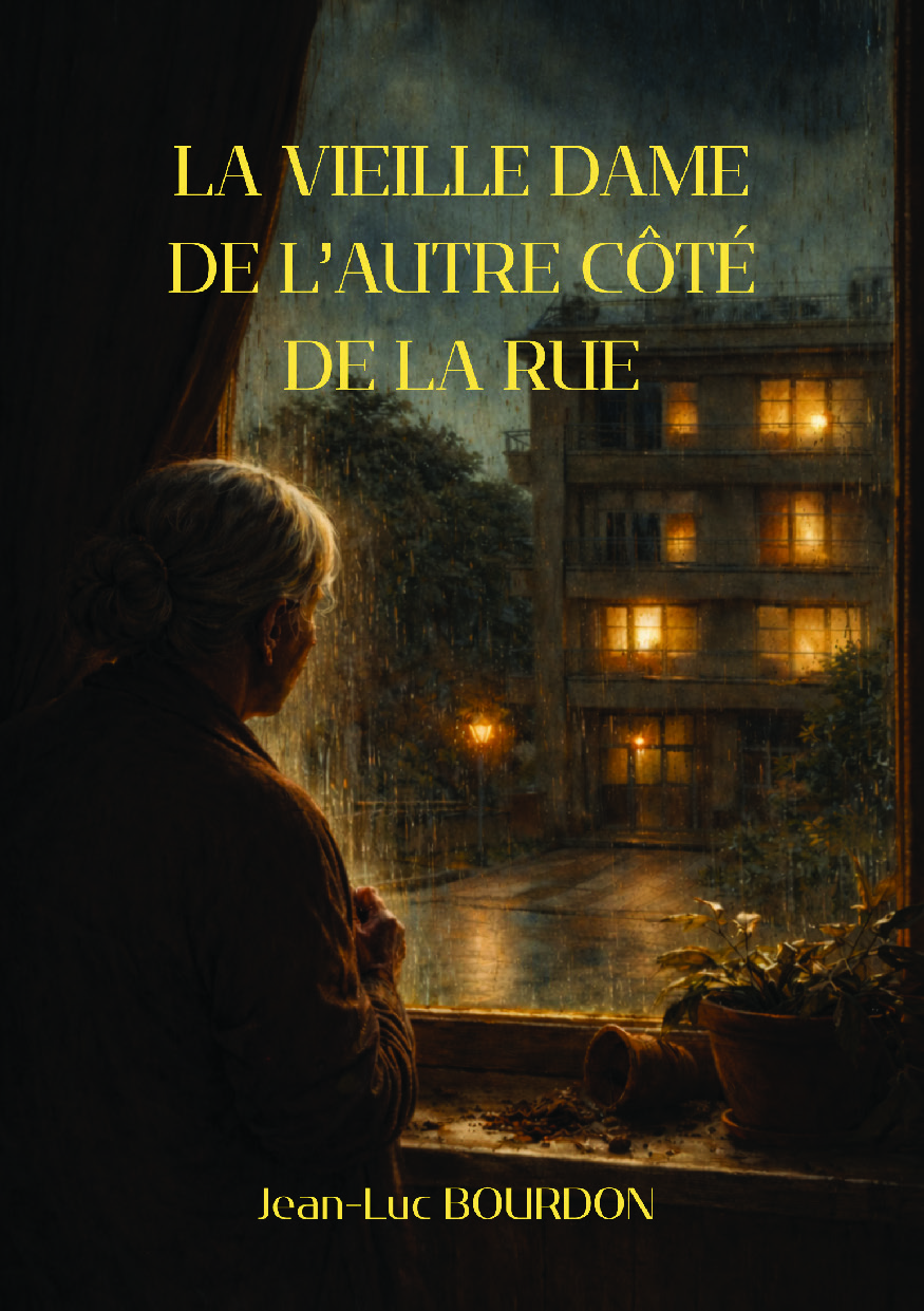 Illustration pour un livre publié : LA VIEILLE DAME DE L'AUTRE CÔTÉ DE LA RUE