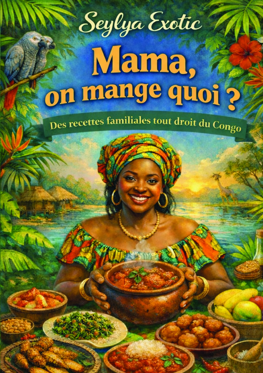 Illustration pour un livre publié : Mama, on mange quoi ?