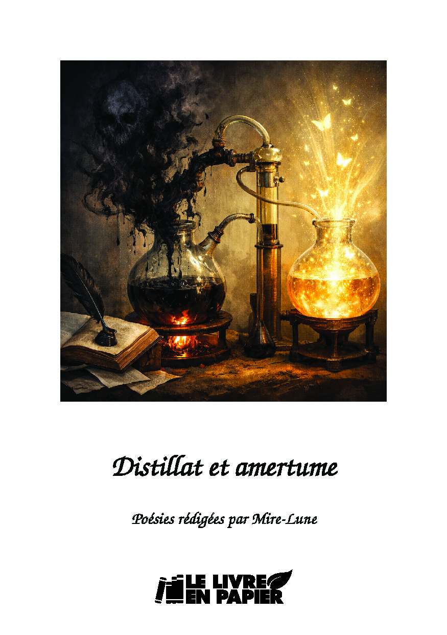Illustration pour un livre publié : Distillat et amertume