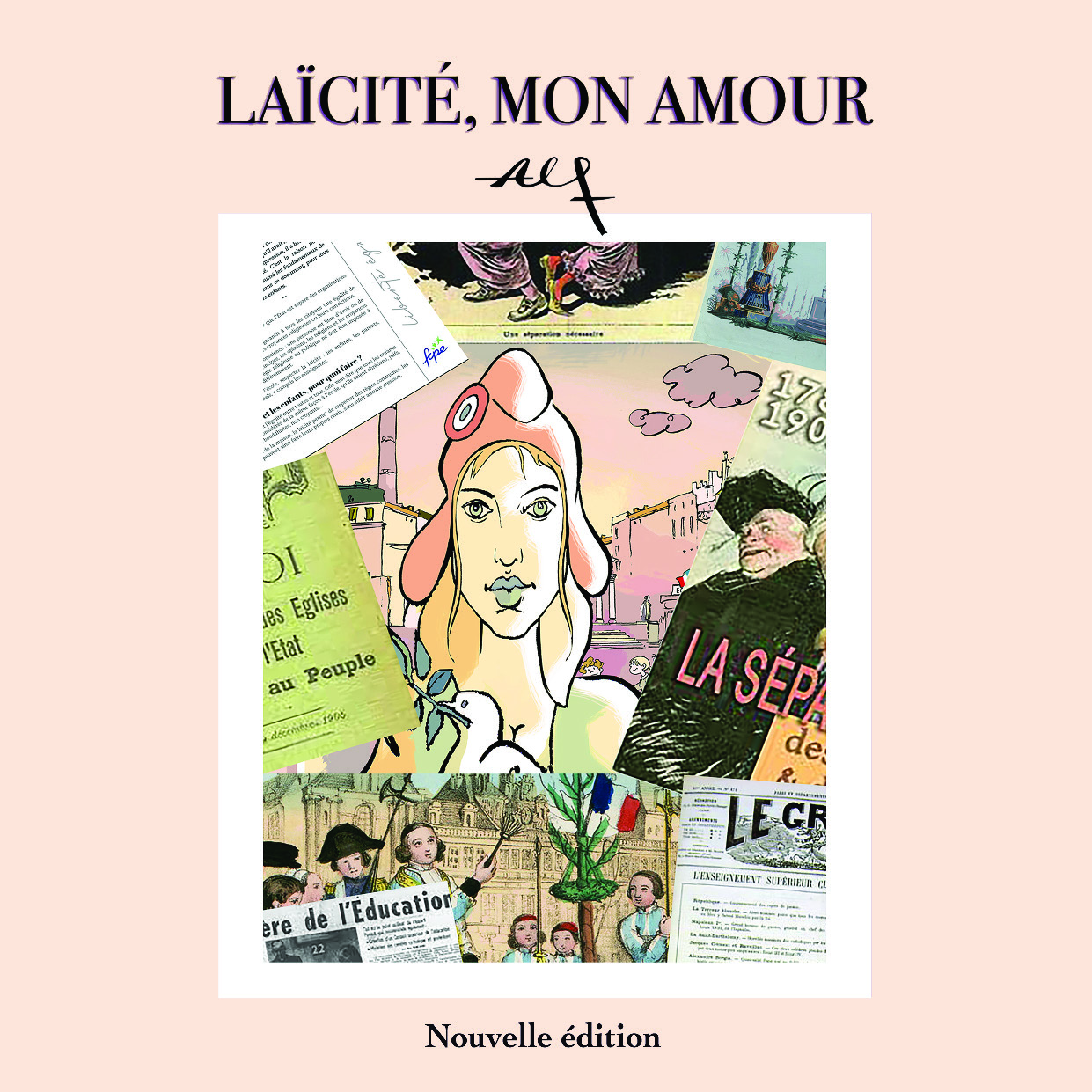 Illustration pour un livre publié : Laïcité, mon amour (nouvelle édition)