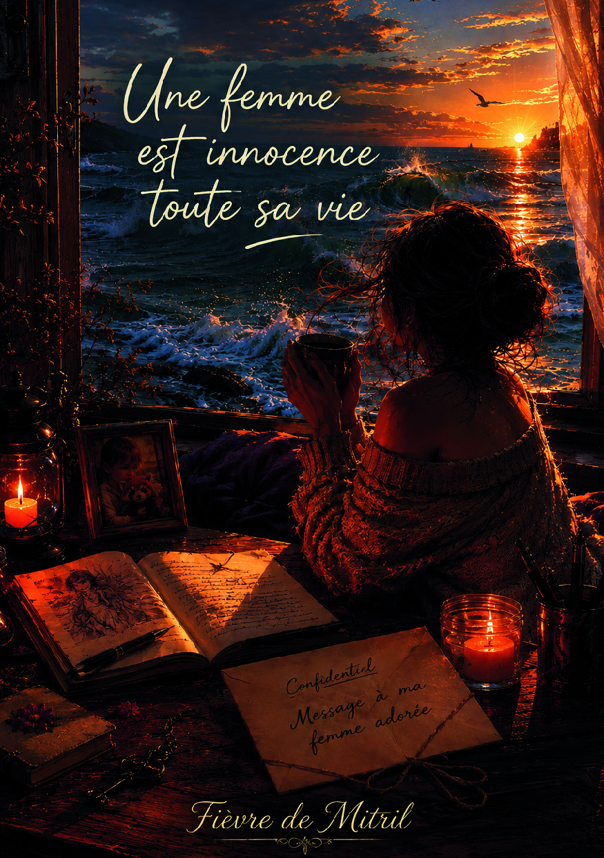 Illustration pour un livre publié : Une femme est innocence toute sa vie