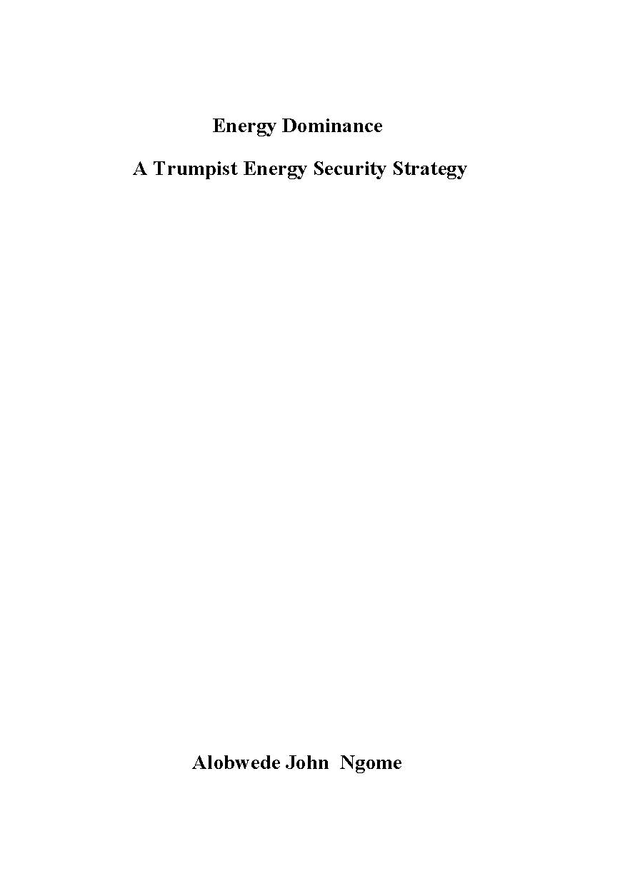 Illustration pour un livre publié : Energy Dominance:  A Trumpist Energy Security Strategy