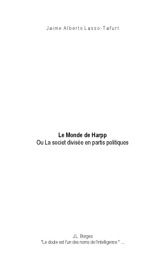 Illustration pour un livre publié : le Monde de Harpp