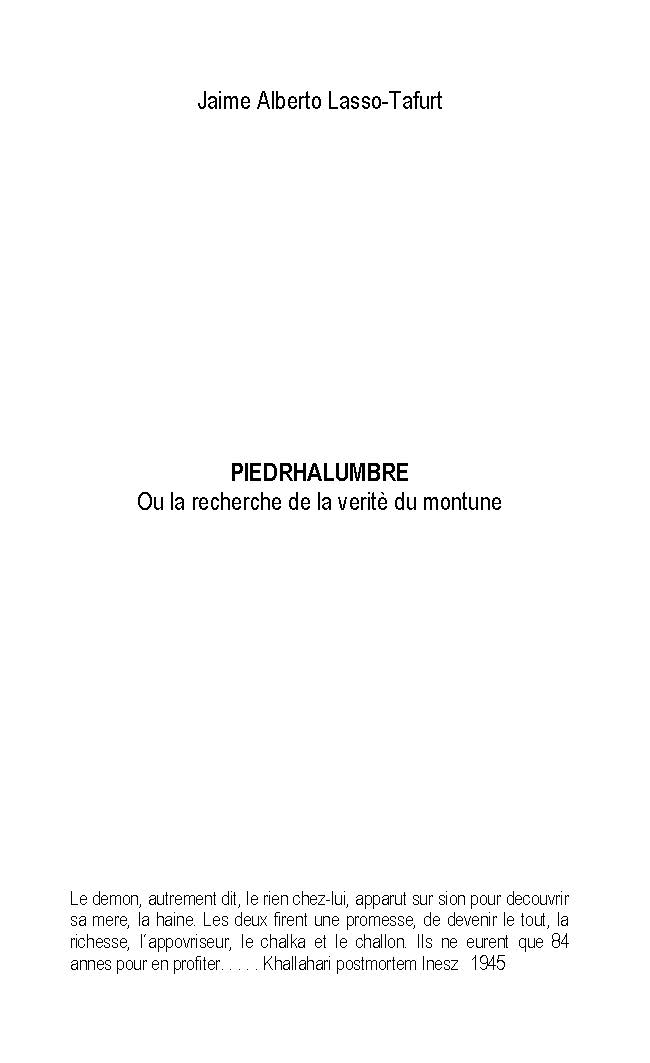 Illustration pour un livre publié : Piedralumbre