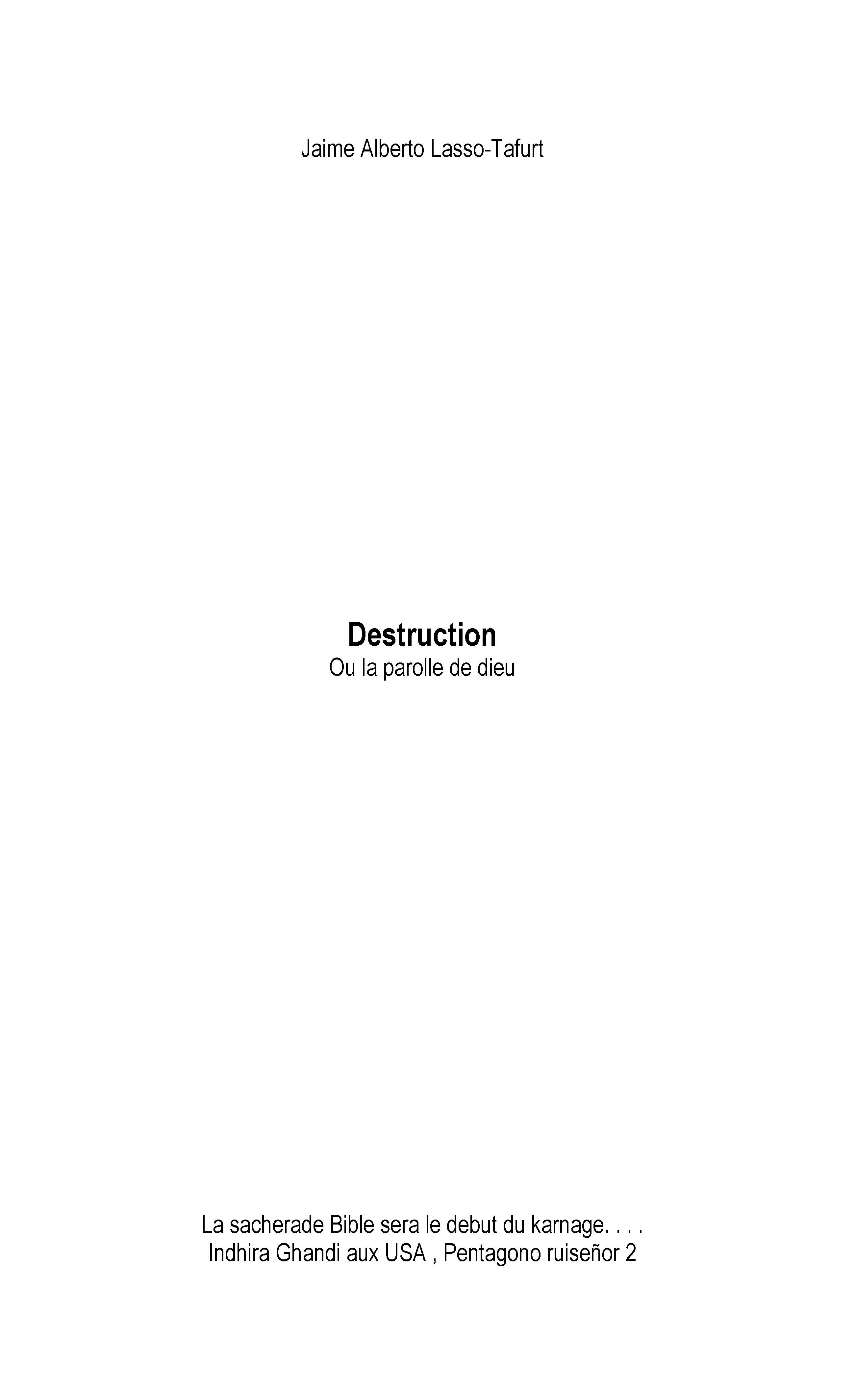 Illustration pour un livre publié : Destruction