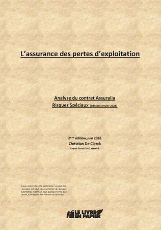 Illustration pour un livre publié : L'assurance des pertes d'exploitation, analyse du contrat Assuralia Risques Spéciaux