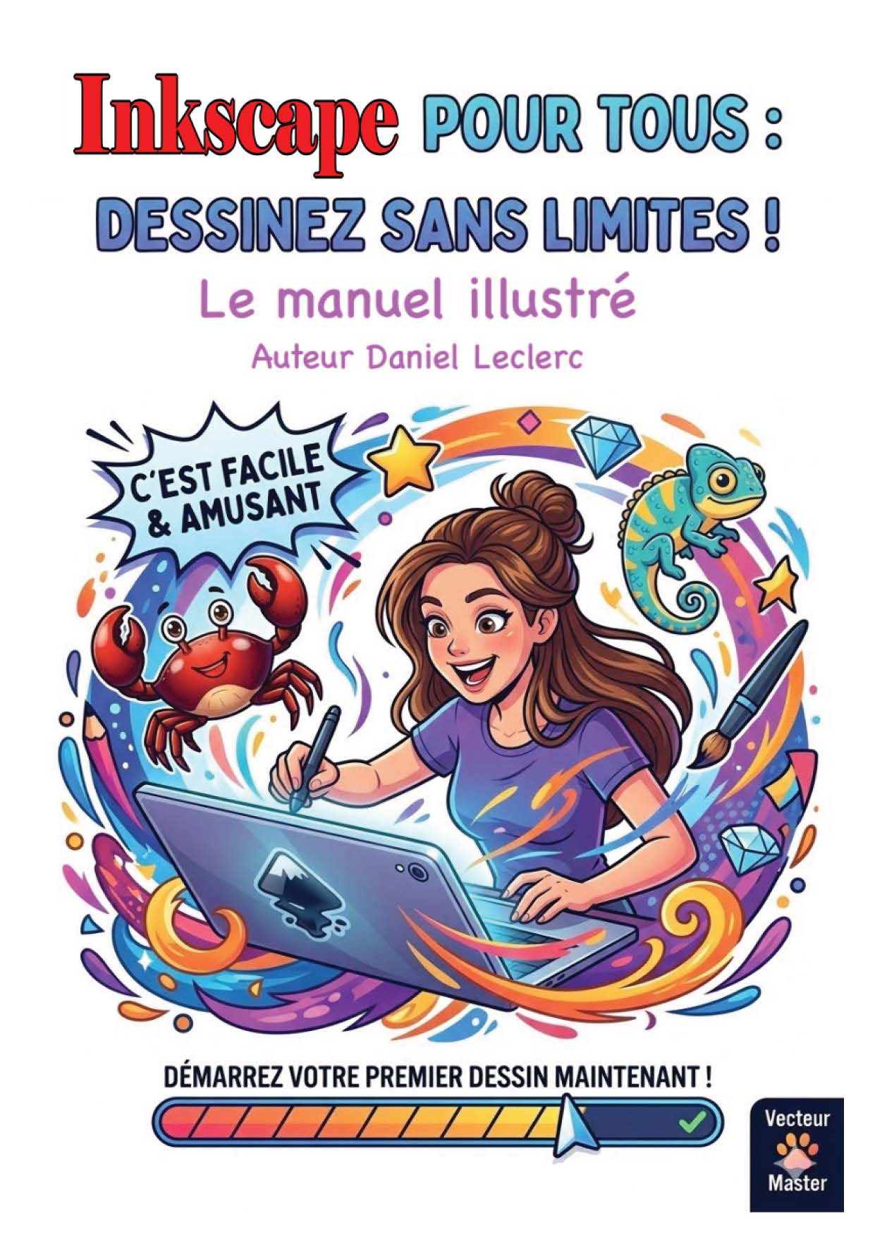 Illustration pour un livre publié : INKSQUAPE pour tous: Dessinez sans limites!