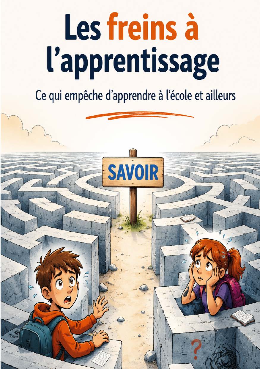 Illustration pour un livre publié : Les freins à l'apprentissage - Ce qui empêche d'apprendre à l'école et ailleurs