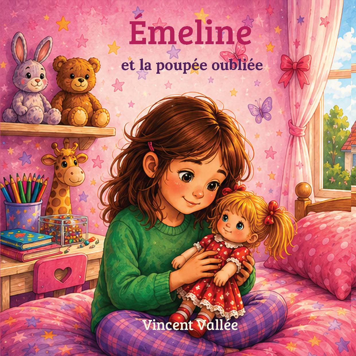 Illustration pour un livre publié : Émeline et la poupée oubliée