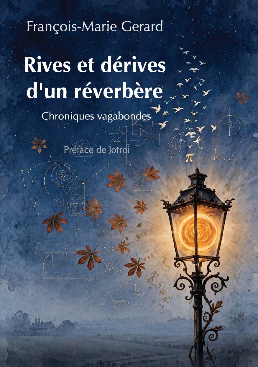 Illustration pour un livre publié : Rives et dérives d'un réverbère (Version en noir et blanc)