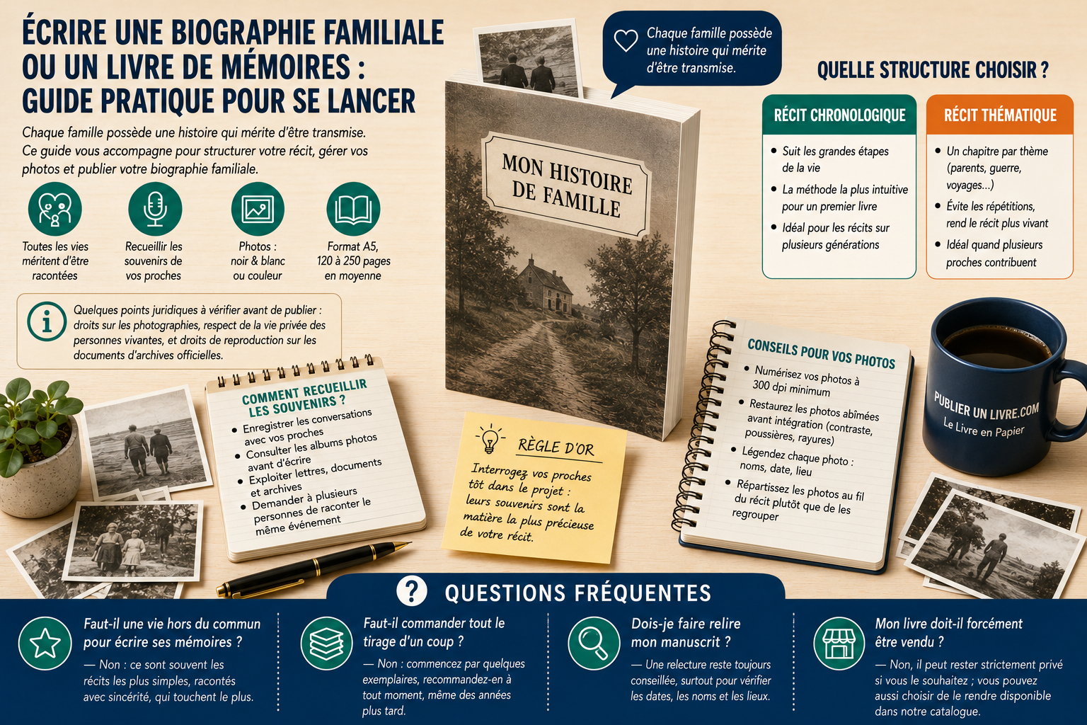 Écrire une biographie familiale ou un livre de mémoires : guide pratique pour se lancer